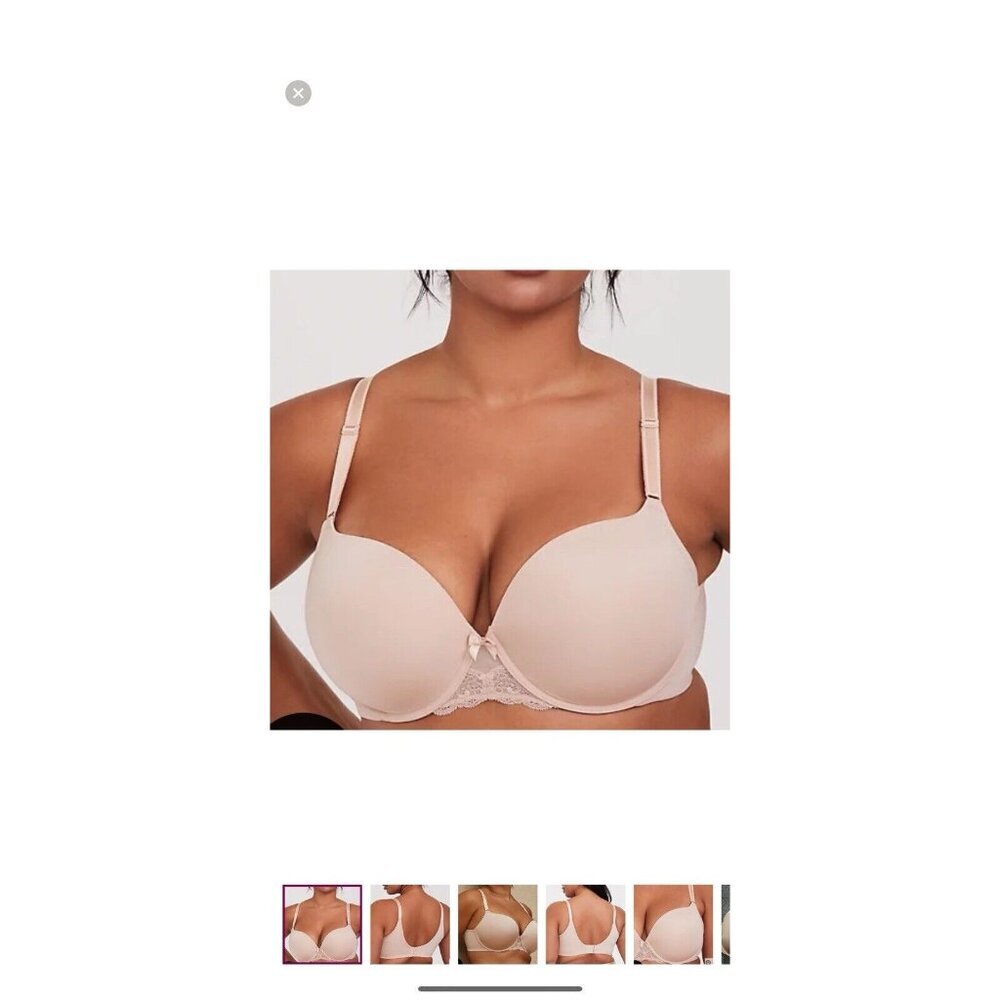Torrid Curve T-Shirt Lightly‎ Lined 360° Back Smoothing Padded Bra 38F Wireless